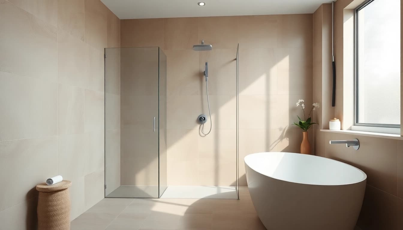 Optimisez votre expérience avec une douche à l'italienne design et fonctionnelle.