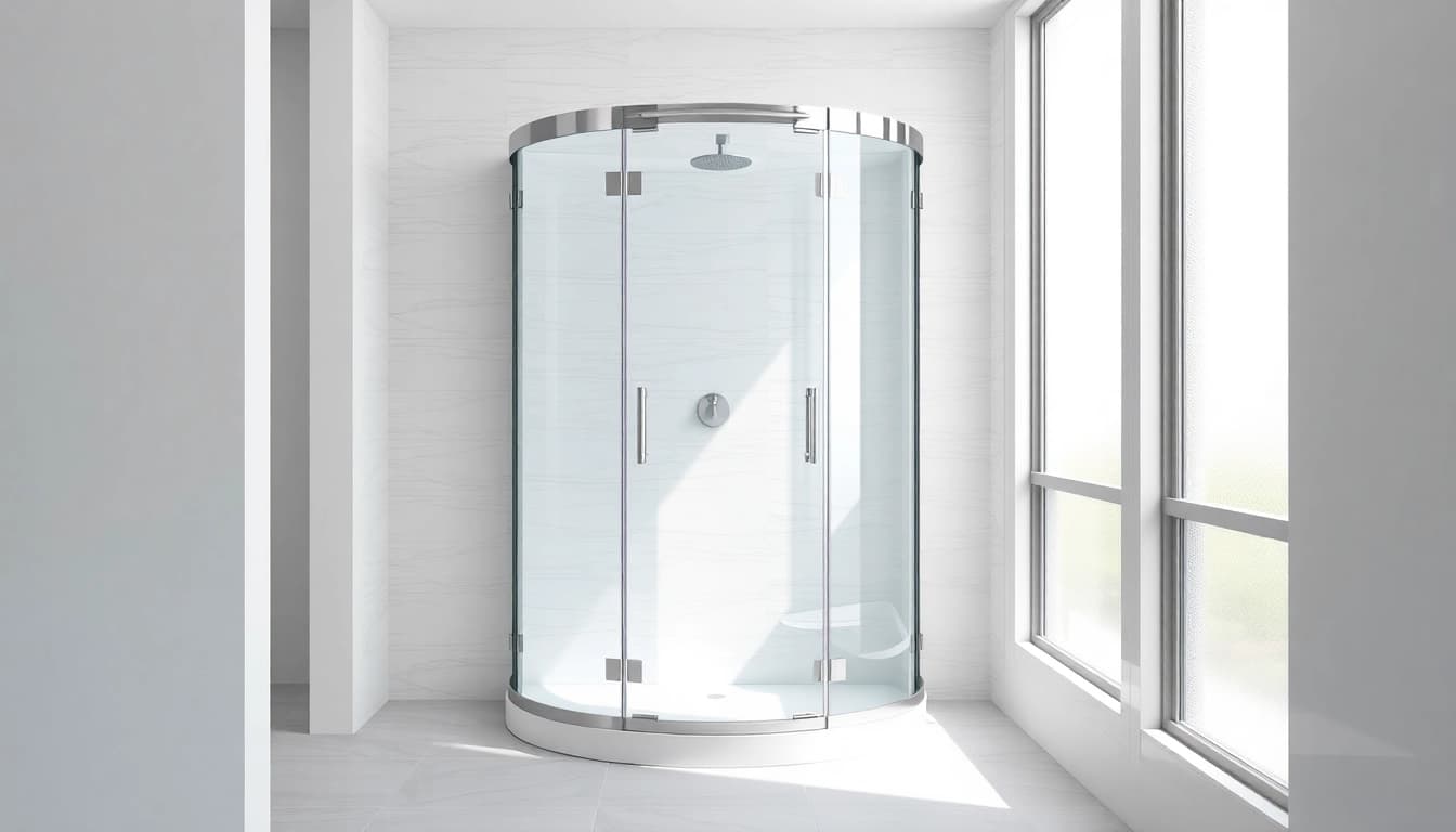 Duschkabine 90x90 komplett in modernem Badezimmer mit eleganter Ausstattung.