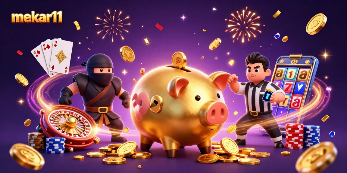 Experience the thrilling gaming scene with mekar11 featuring cartoon characters in an exciting casino atmosphere.