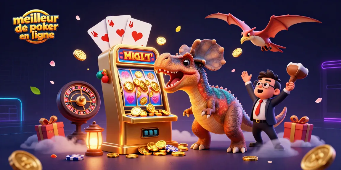 Découvrez le meilleur site de poker en ligne où un pachycephalosaurus déclenche un jackpot en jouant.