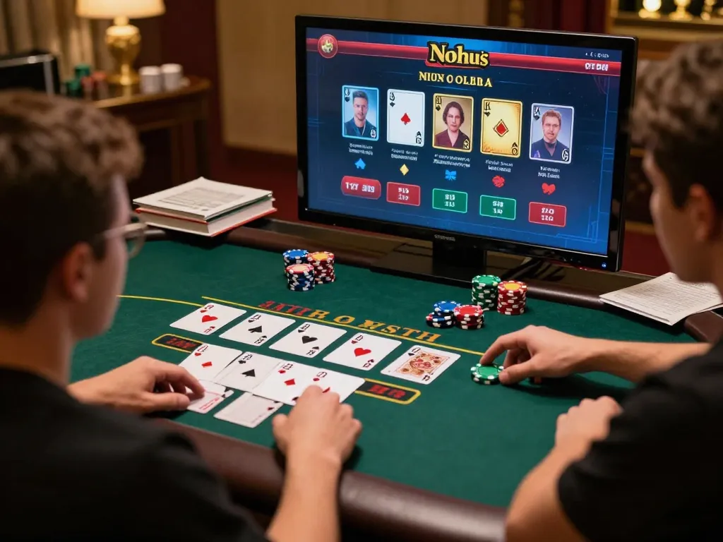 Nohu players enjoying an immersive live blackjack game with strategic betting.