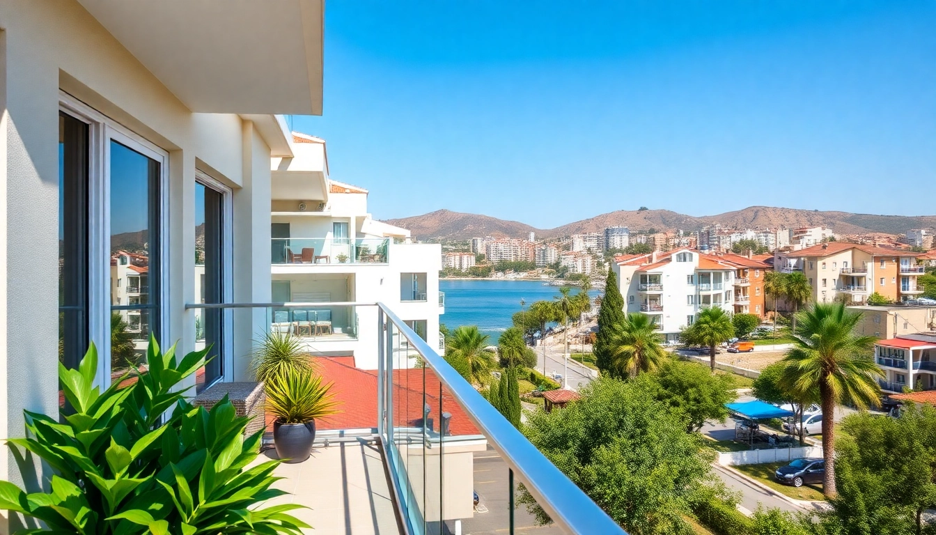 View stunning Alanya apartments for rent with ocean backdrop and modern architecture.