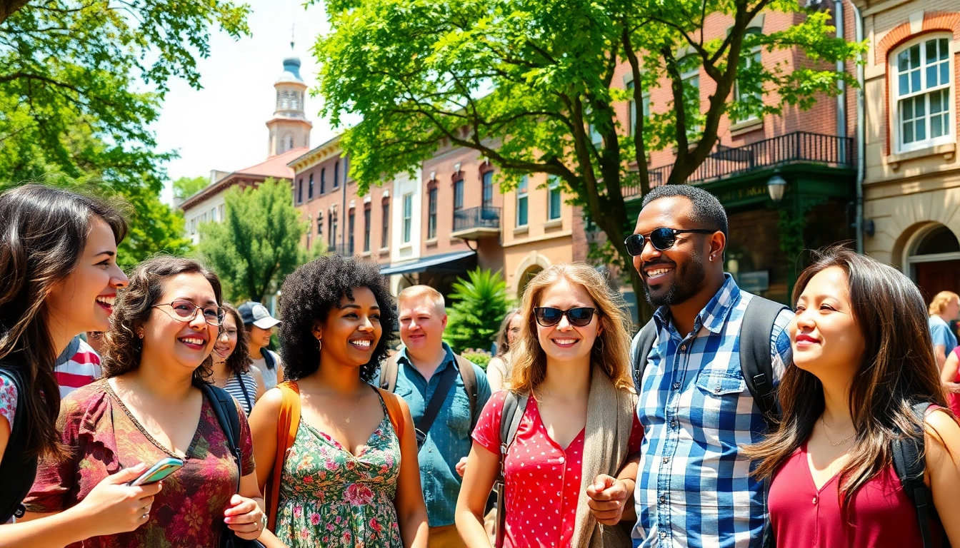 Experience engaging Clarksburg tours with diverse groups exploring local historical landmarks.