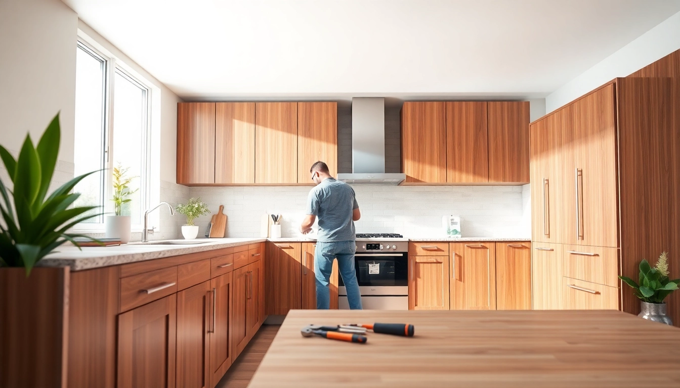Experience Cabinet Refacing Saint Petersburg FL with expert craftsmanship in a bright kitchen setting.