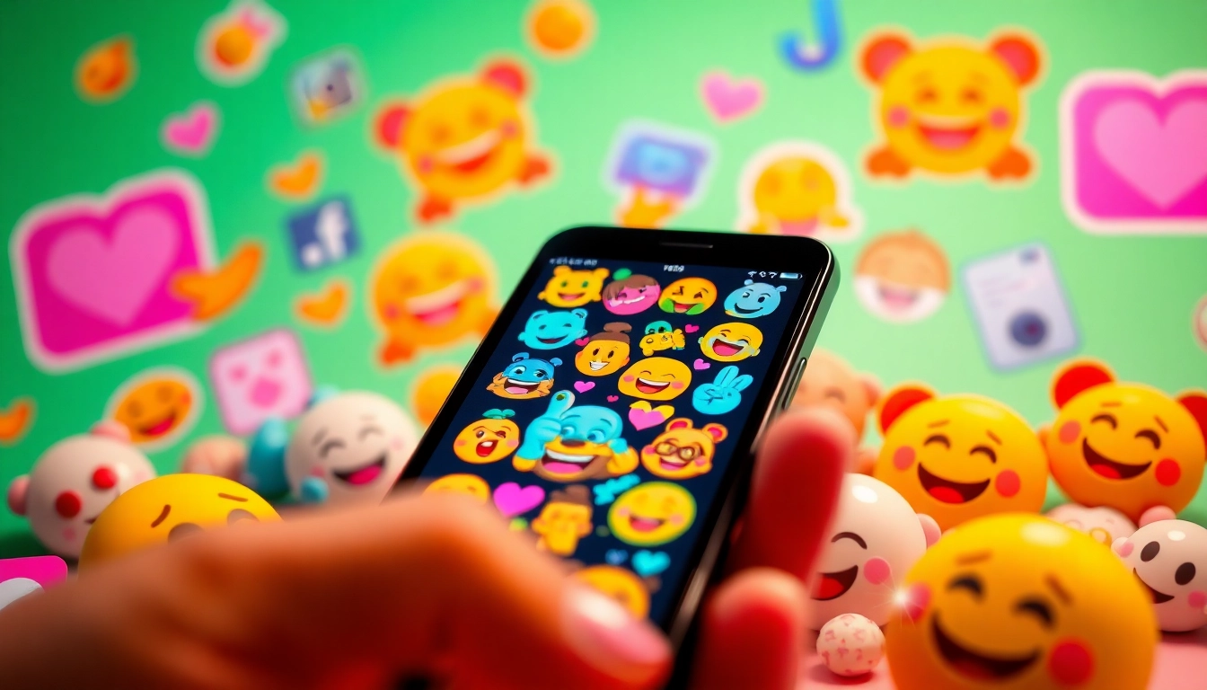Engaging illustration of tiktok emojis displayed on a smartphone for dynamic social media interaction.