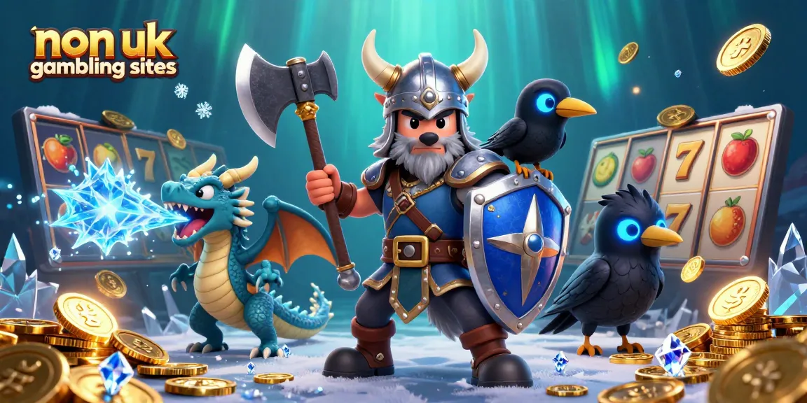 Experience non uk gambling sites with a 3D treasure-filled scene of a Viking warrior.