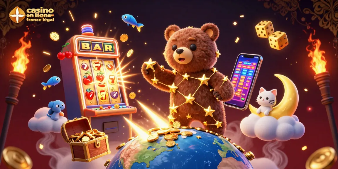 Jouez sur un casino en ligne France légal avec des gains, personnages animés et machines à sous célèbres.