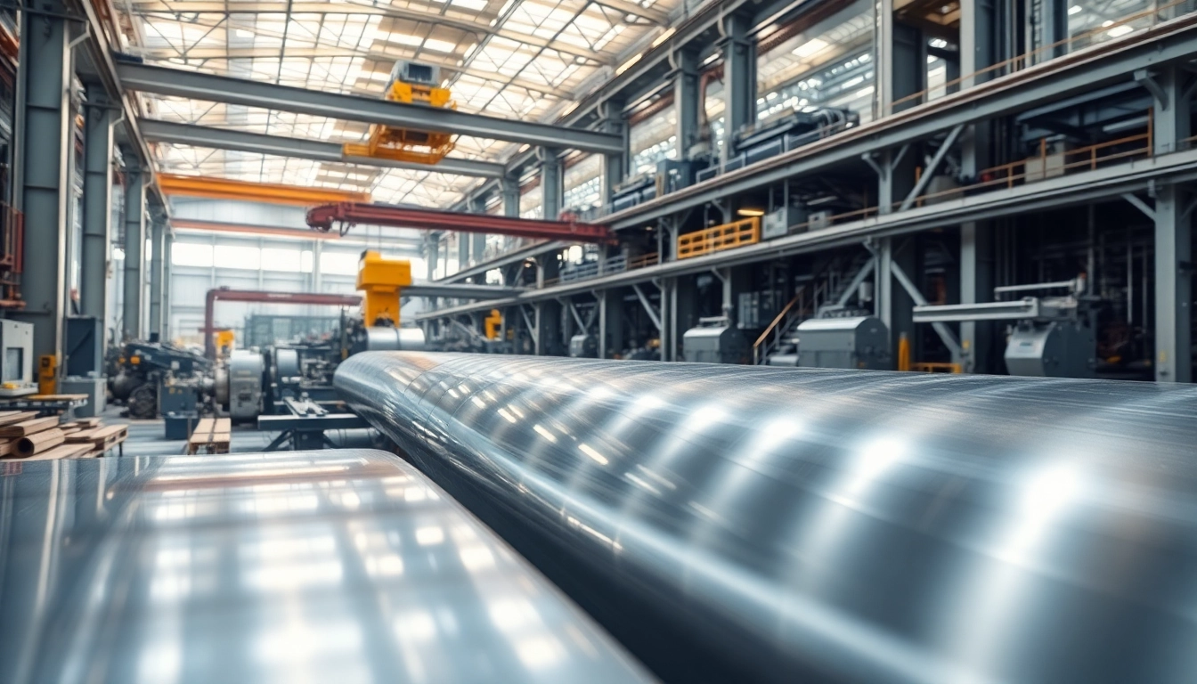 Explore modern steel mill operations showcasing advanced machinery and steel structures.