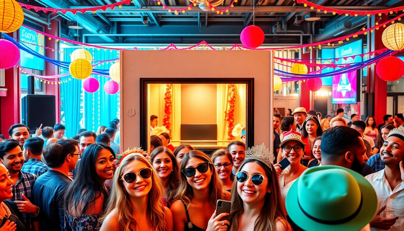 Capture the fun at a photo booth Chicago event with colorful decorations and happy guests.