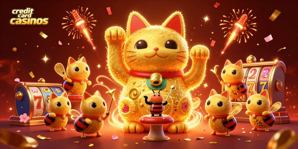 Engage with thrilling credit card casinos in an enchanting atmosphere filled with lucky symbols and festive fireworks.