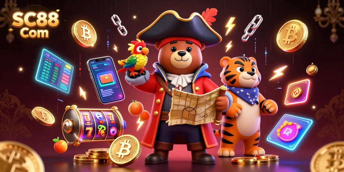 Enter the thrilling world of SC88 Com with a pirate bear and tiger exploring slot games!