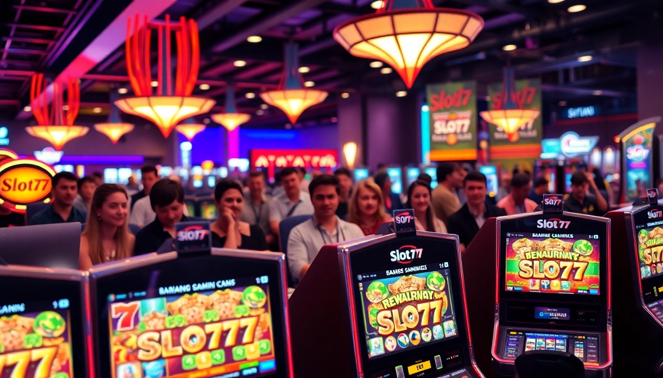 Menggandeng Slot77 melalui mesin permainan yang penuh warna di komunitas kasino.