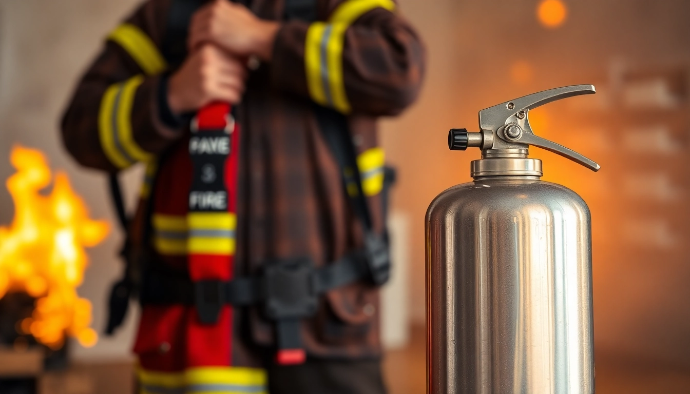 Demonstrating the pass fire extinguisher method for effective fire safety.