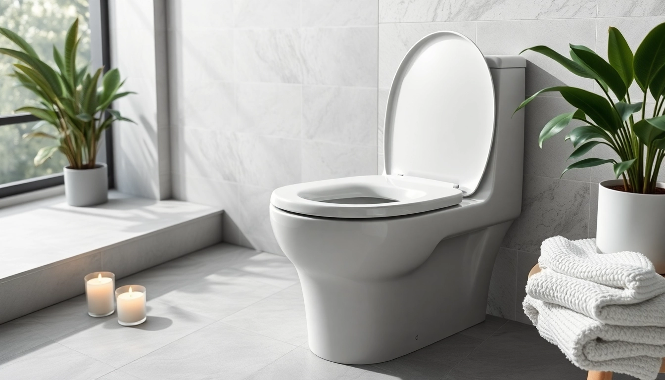 Installazione copri wc elegante in un bagno moderno e luminoso.