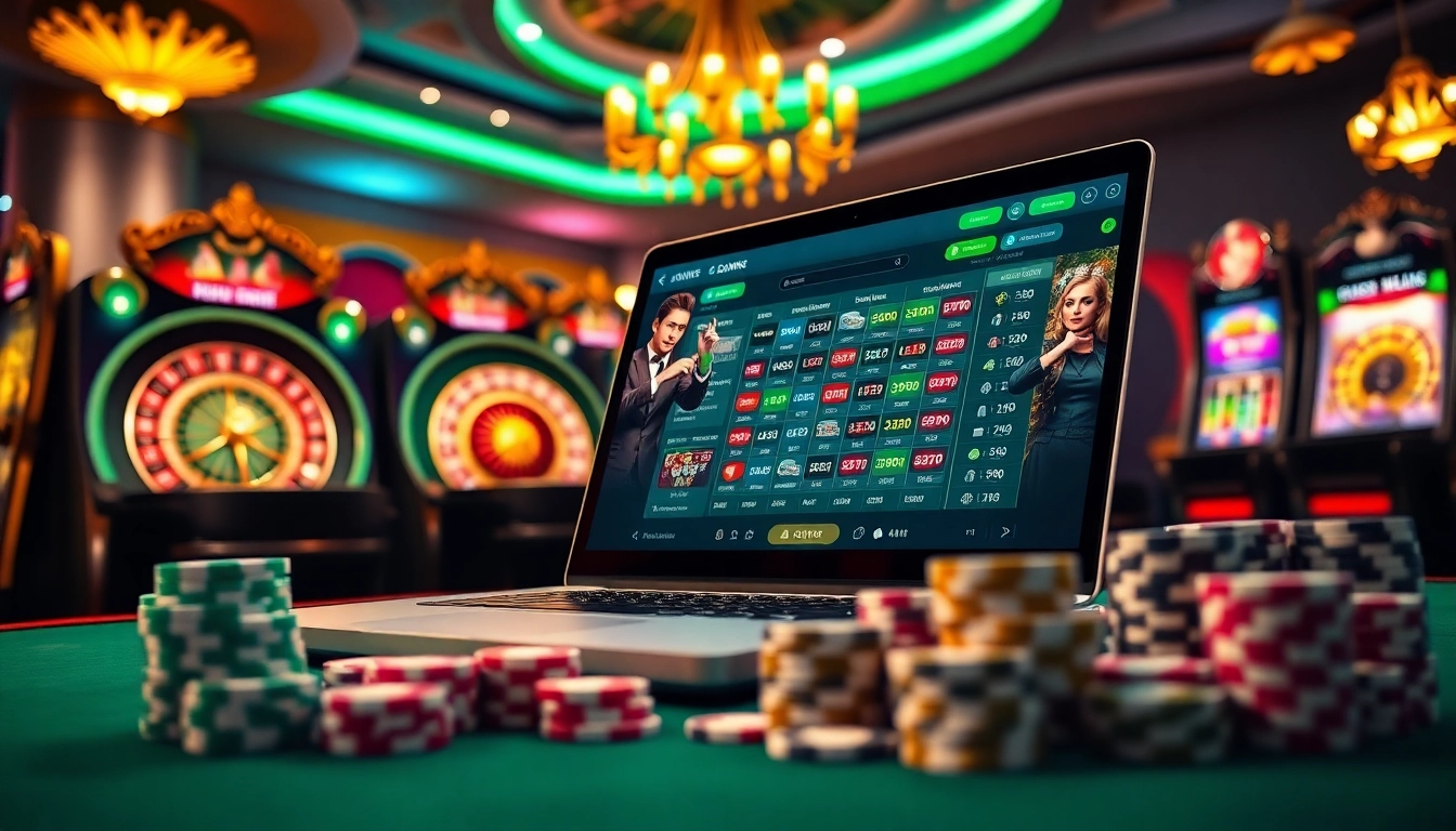 Des joueurs engagés au meilleur casino en ligne avec des jeux vibrants et des installations luxueuses.