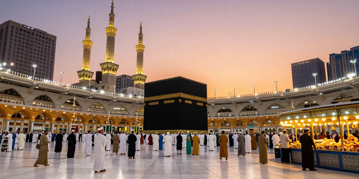 Incredible umroh ramadhan experience in Makkah, pilgrims engaging in worship, vibrant cultural destination, travel guide.