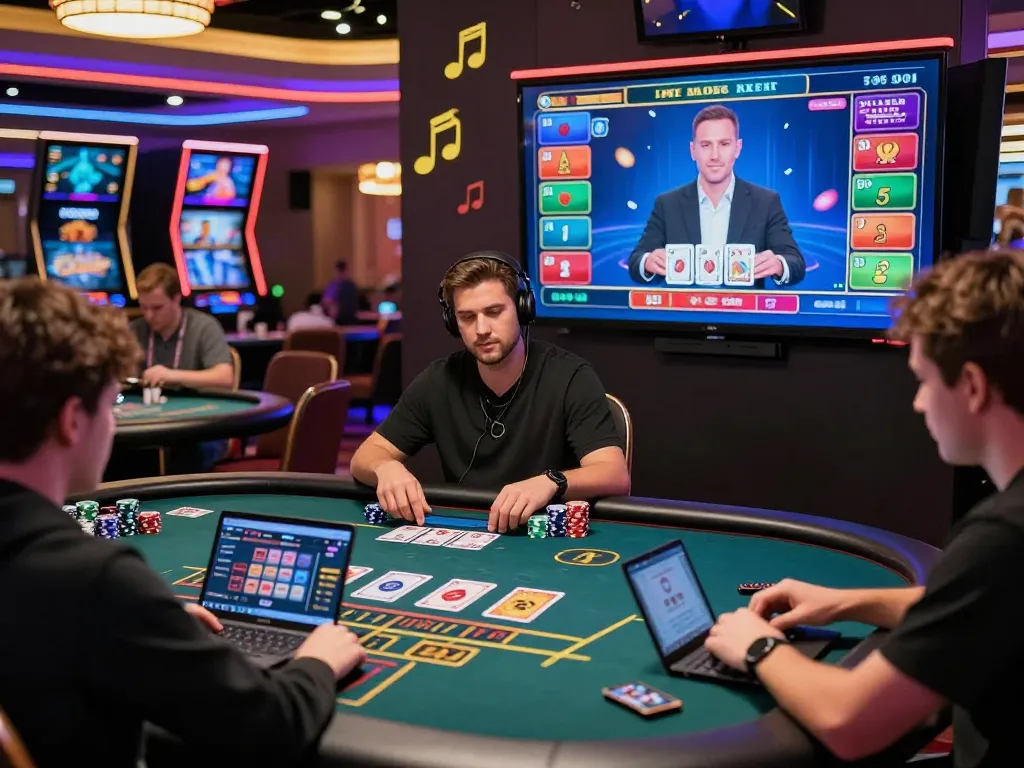 Engaging baccarat players in an exciting online gambling environment showcasing vibrant graphics and live dealer action.