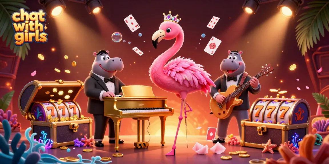Experience thrilling chat with girls while enjoying vibrant casino games and lively characters.