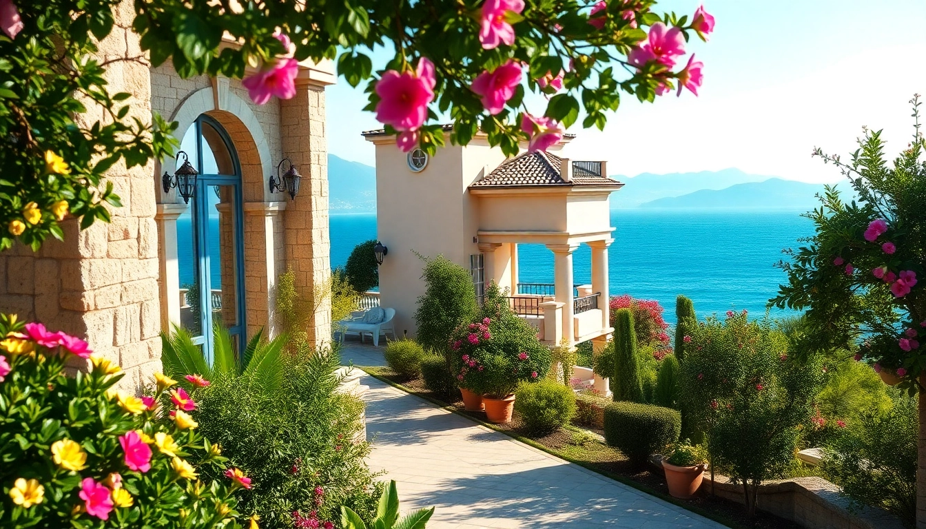 Showcasing stunning Alanya turkey homes for sale with coastal views and lush gardens.