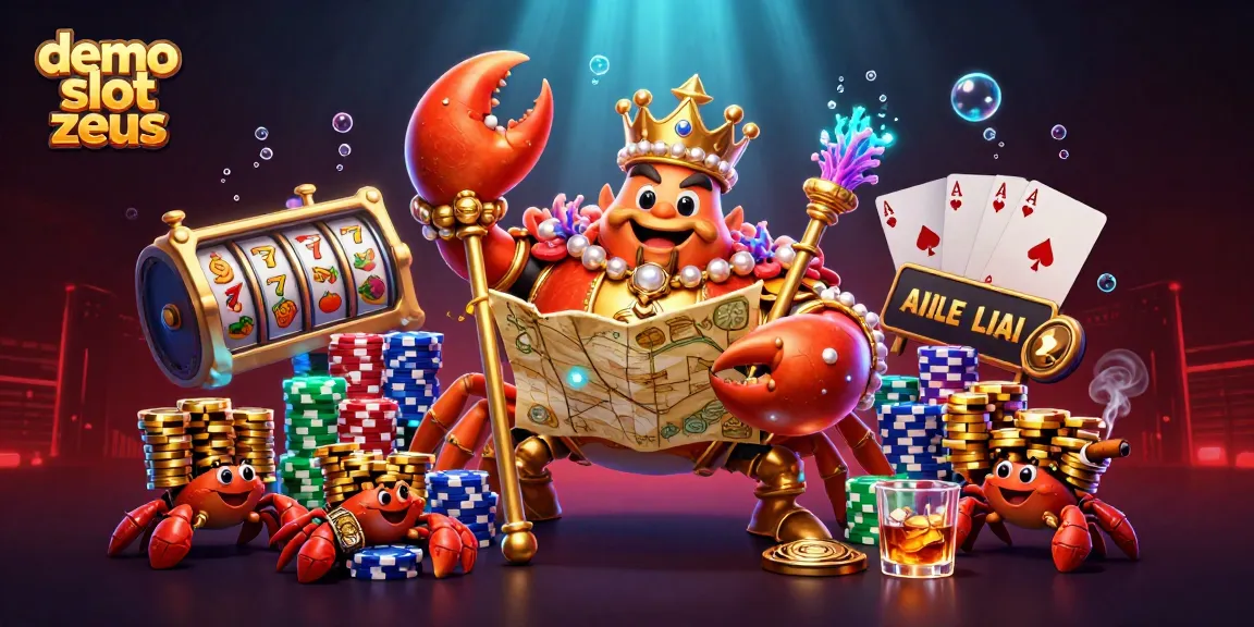 Experience the thrilling demo slot zeus with a golden crab emperor and vibrant slot elements.