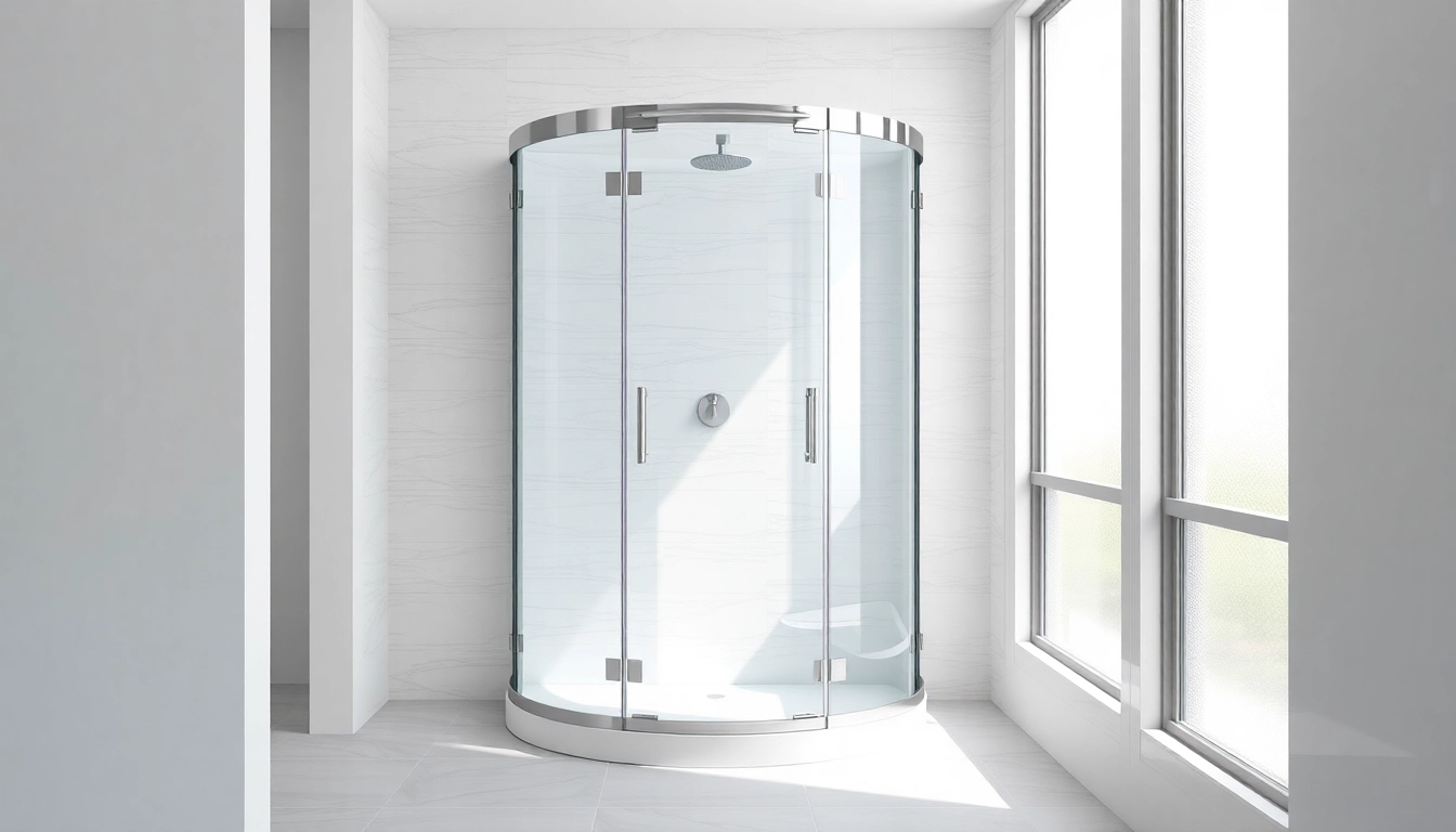 Duschkabine 90x90 komplett in modernem Badezimmer mit eleganter Ausstattung.