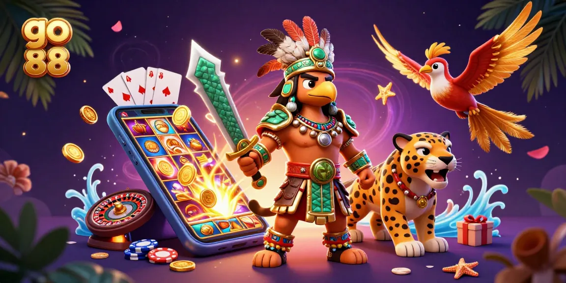 Unleash your winning strategies at go 88 with 3D casino warriors and vibrant gaming elements.