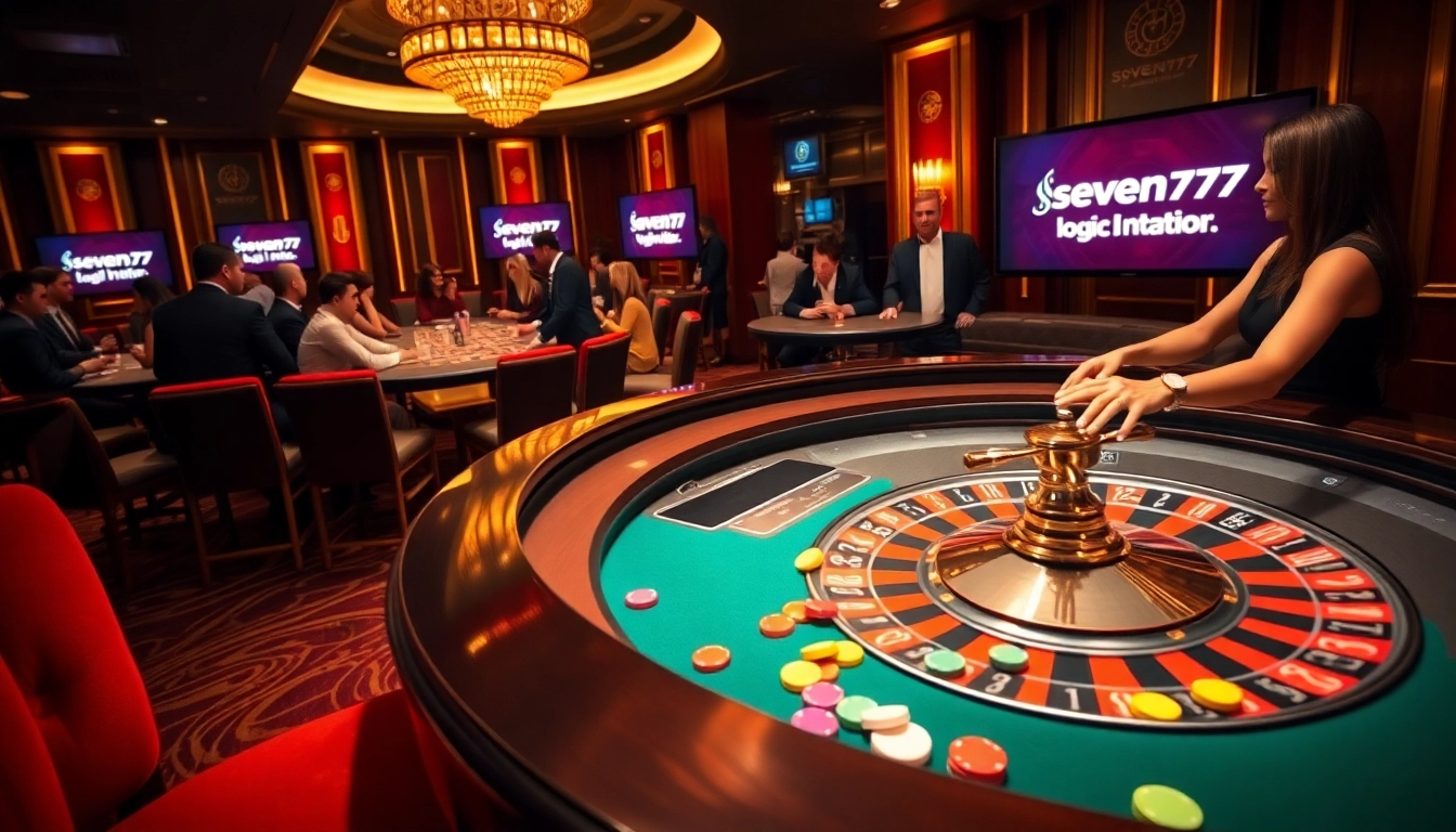Engage with the thrilling seven77 login interface at a luxurious casino table.