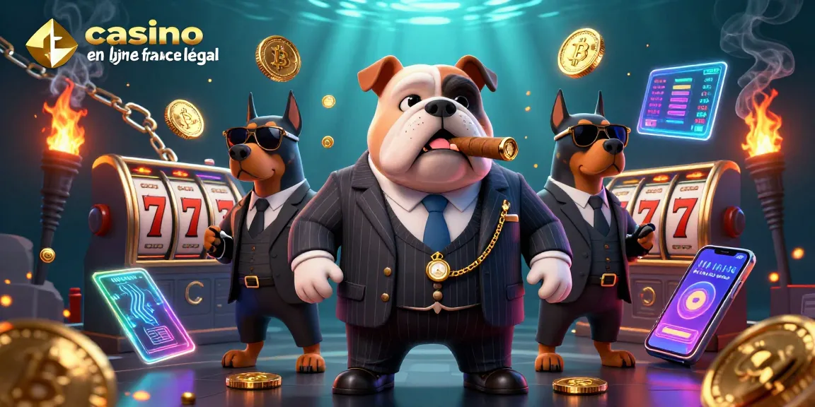 Jouez sur un casino en ligne légal en France avec des éléments de jeu captivants et colorés, mettant en scène un chef mafieux.