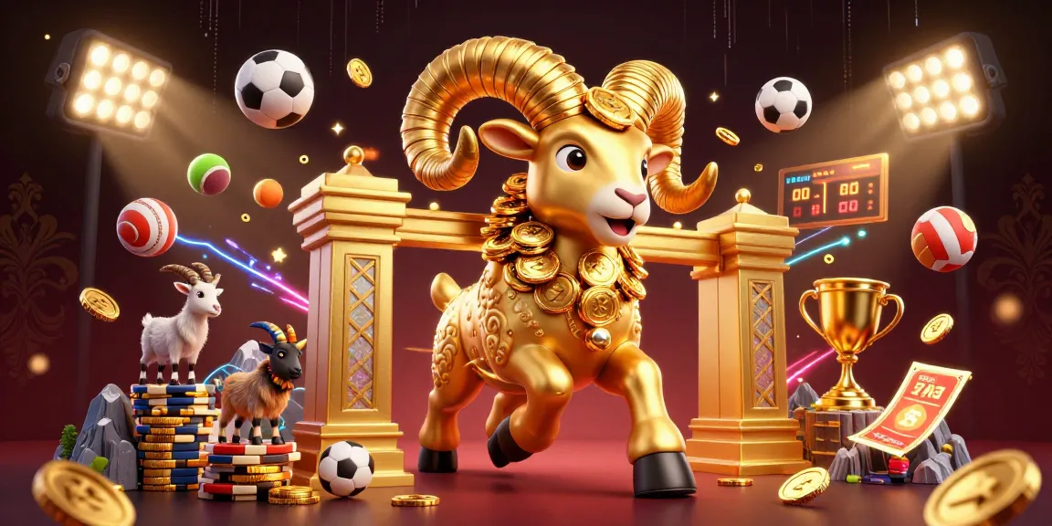 Capture the thrilling excitement of keonhacai 18 with a dynamic scene of a golden ram charging near a betting scene.