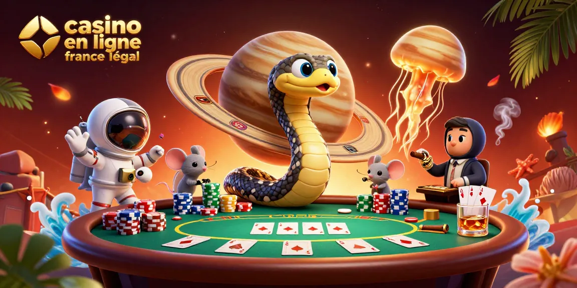 Les astronautes parient sur le casino en ligne France légal avec une créature cosmique en tant que croupier.