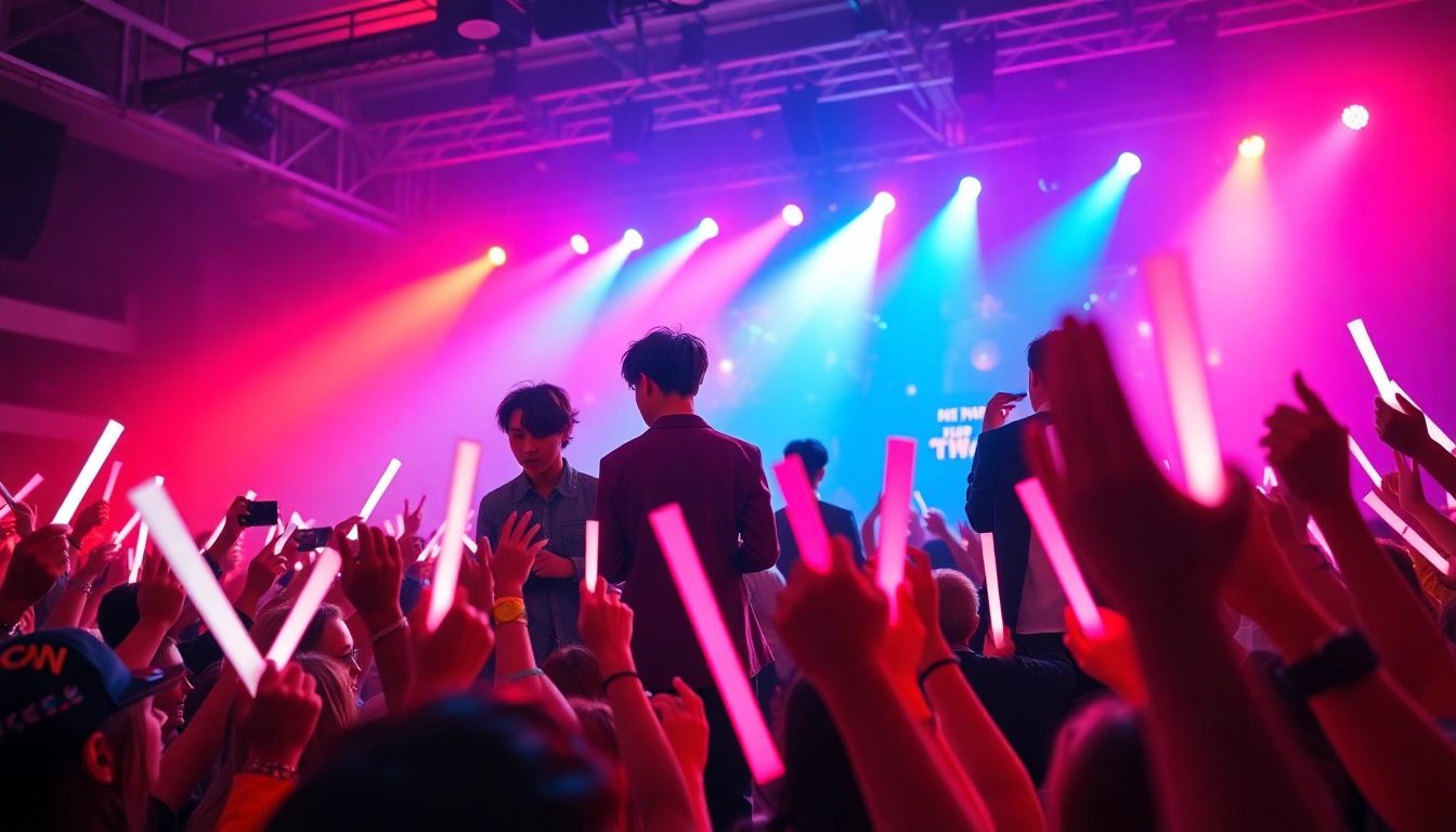 BTS news highlights members performing on stage with vibrant lights and engaged fans.