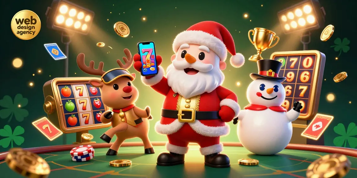 Engage with web design agency for a new casino experience with animated characters and gaming elements.