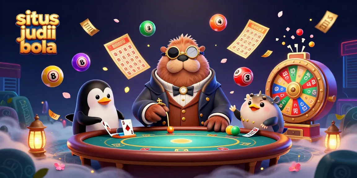 Engage with situs judi bola in an immersive underwater casino scene featuring a clever walrus, penguin dealer, and bluffing pufferfish.