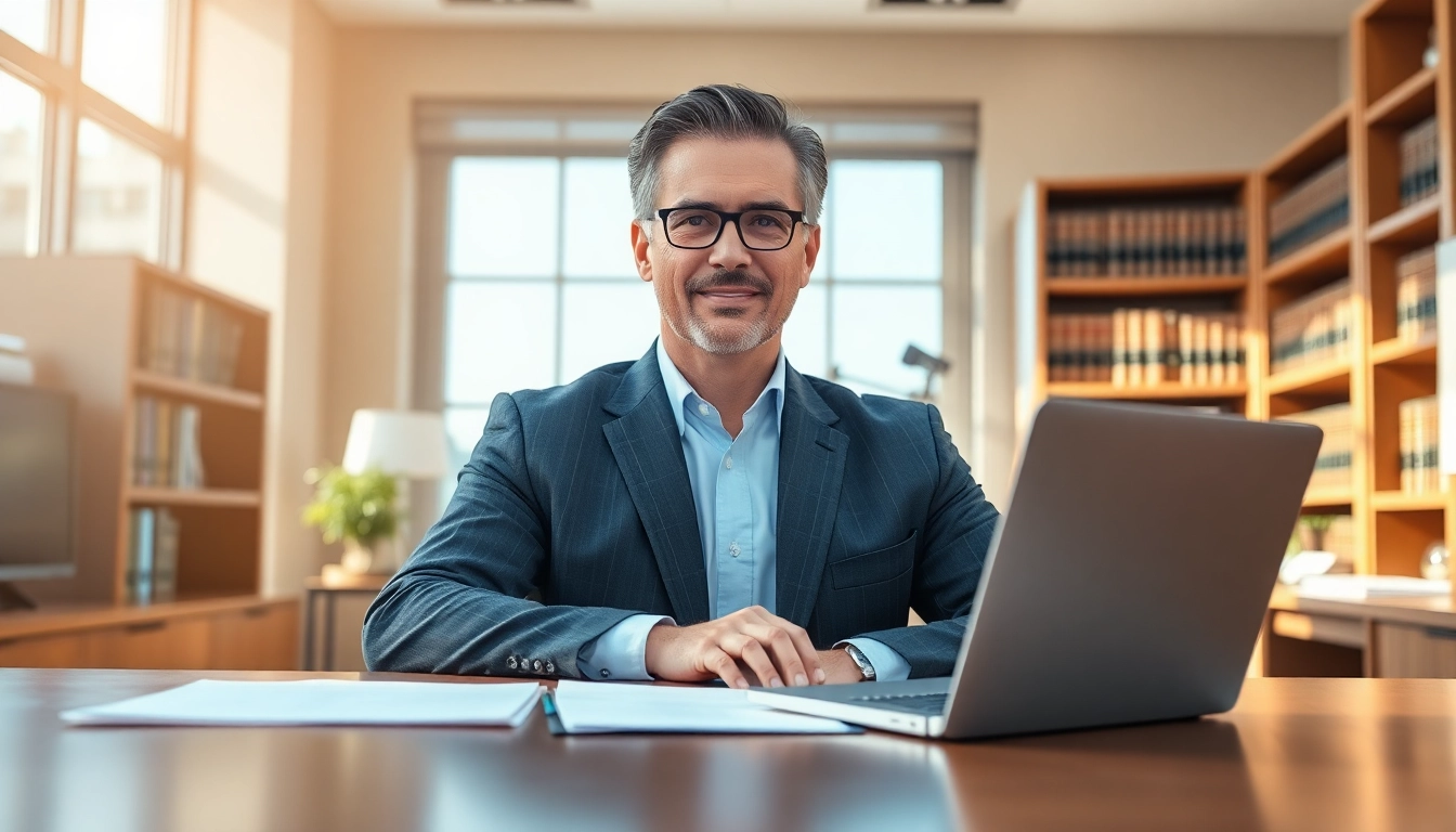 Clearwater truck accident attorney providing legal counsel in a professional office environment.