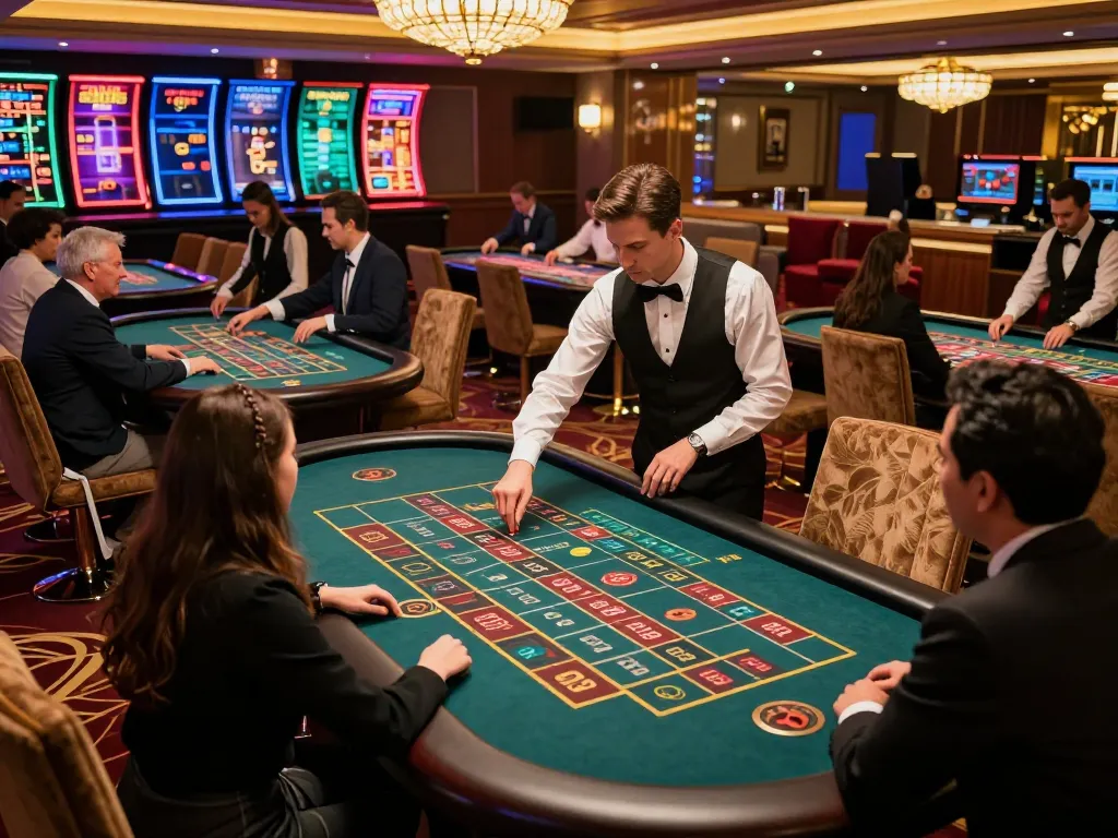 house of 388bet players betting on roulette, showcasing lively casino atmosphere