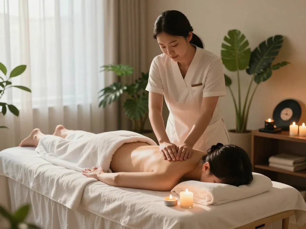 Swedish massage experience at https://www.makangs.com/region/국내/서울-/마사지-스웨디시 in a tranquil spa setting.