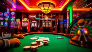 Visit https://jun88.buzz/ to join in the excitement of a thrilling casino game where players engage at the poker table.