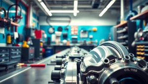 Showcase C 168 automotive components in a bright workshop highlighting precision engineering.