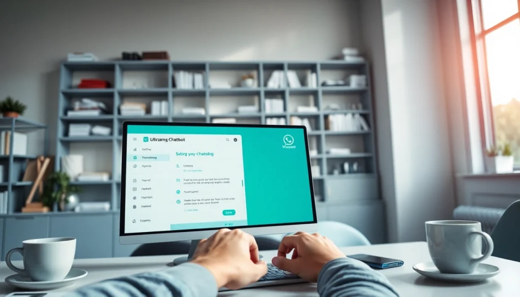 Engage with ultramsg interface while setting up a WhatsApp chatbot in a professional workspace.