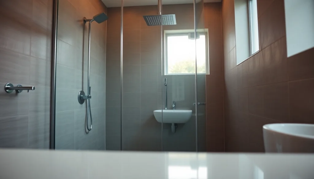 Erleben Sie die elegante sonni Duschkabine in einem stilvollen Badezimmer mit Glasverkleidungen.