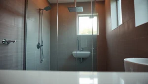 Erleben Sie die elegante sonni Duschkabine in einem stilvollen Badezimmer mit Glasverkleidungen.