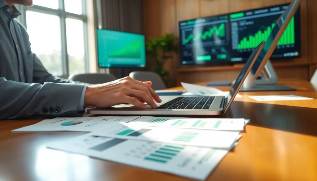 카드 한도 현금화의 다양한 정보를 분석하는 상담사의 모습입니다.