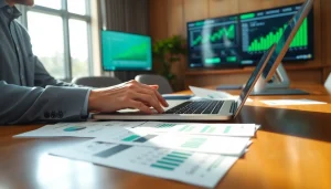 카드 한도 현금화의 다양한 정보를 분석하는 상담사의 모습입니다.