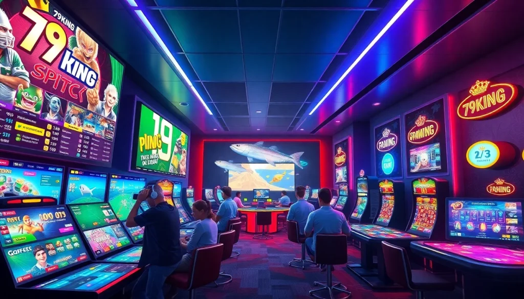 Engaging online gaming interface at 79King with vibrant graphics