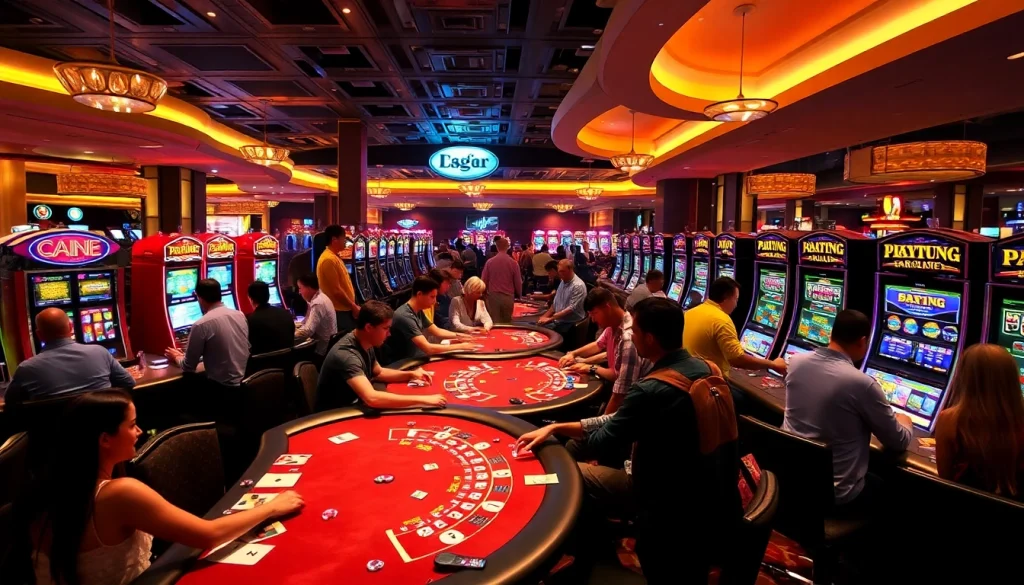 Casino environment filled with lively players and vibrant gaming elements at KJC AC 3 casinos.