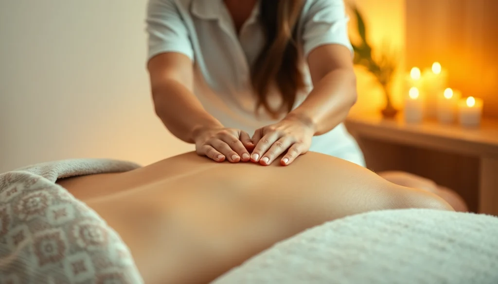 스웨디시 마사지 중인 여성 테라피스트의 섬세한 손길과 편안한 분위기
