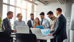 Boost competitive intelligence through team analysis in a modern office.