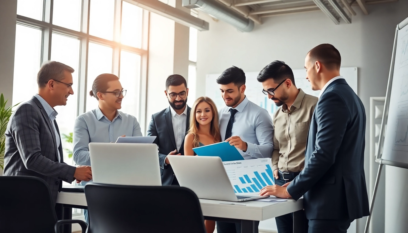 Boost competitive intelligence through team analysis in a modern office.