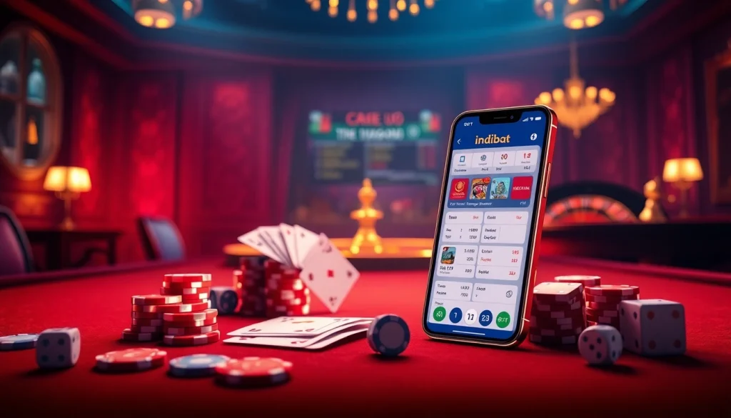 Experience the thrill of Indibat online betting with vibrant casino elements and a user-friendly interface.
