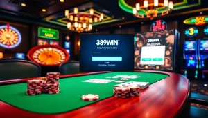 Experience the excitement of gaming with 389WIN Login at a high-stakes casino table.